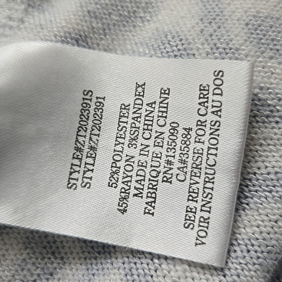 Z Supply White and Black Lepard Print Soft Knit Short Sleeve V-neck Pullover L - Picture 6 of 7